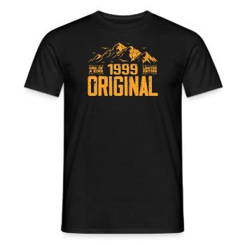 Vintage 1999 Birthday Gift - Retro 1999 - Men's T-Shirt - black - Front - AI Model Male 178 light (178cm)