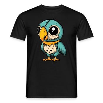 Papagai Halloween Lustig Zombie - Männer T-Shirt - Schwarz - Vorne - AI Model Male 178 light (178cm)