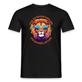 Once You Become Fearless - Life Becomes Limitless - Men's T-Shirt - black - Front - AI Model Male 178 light (178cm)