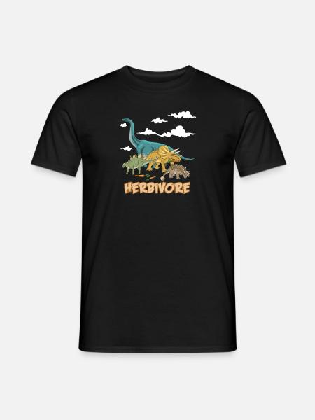Végétarien herbivore dinosaure | cadeau - T-shirt homme - noir
