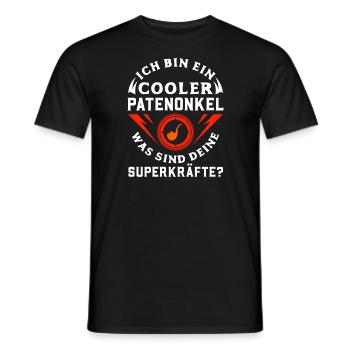 Ich bin ein cooler Patenonkel - Männer T-Shirt - Schwarz - Vorne - AI Model Male 178 light (178cm)