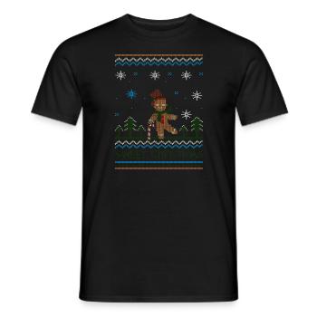 Danseuse en pain d'épice christmascontest - T-shirt homme - noir - Devant - AI Model Male 178 light (178cm)