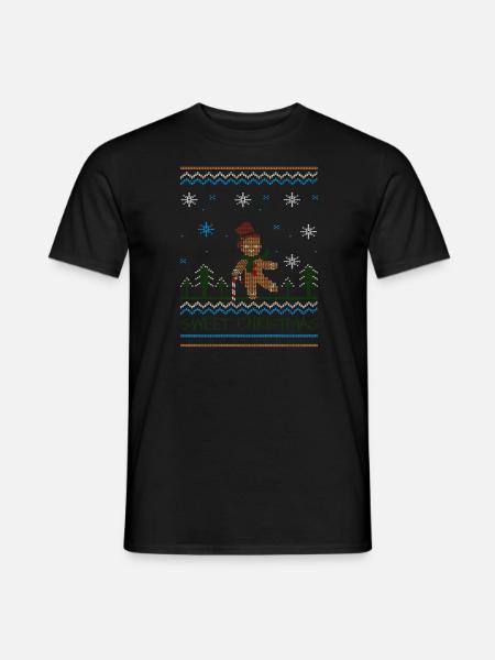 Tanzender Lebkuchenmann christmascontest - Männer T-Shirt - Schwarz