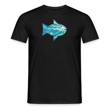 Fish - Fisch - Männer T-Shirt - Schwarz - Vorne - AI Model Male 178 light (178cm)