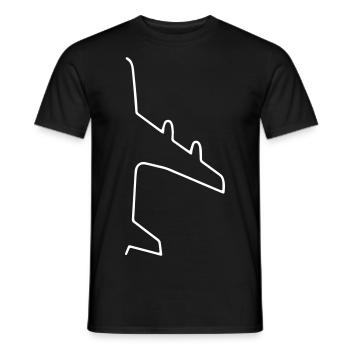 airplain - T-shirt homme - noir - Devant - AI Model Male 178 light (178cm)