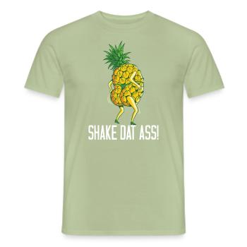 Shake dat ass! - Twerk Ananas - Männer T-Shirt - Sage - Vorne - AI Model Male 178 light (178cm)