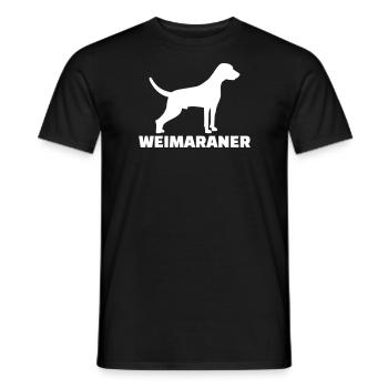 Weimaraner - T-shirt homme - noir - Devant - AI Model Male 178 light (178cm)