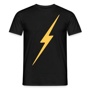 Eclair - T-shirt homme - noir - Devant - AI Model Male 178 light (178cm)