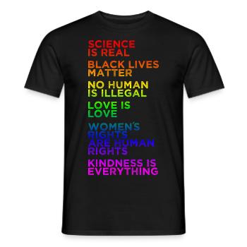 LA SCIENCE EST RÉELLE Black Lives Matter LGBT Pride - T-shirt homme - noir - Devant - AI Model Male 178 light (178cm)