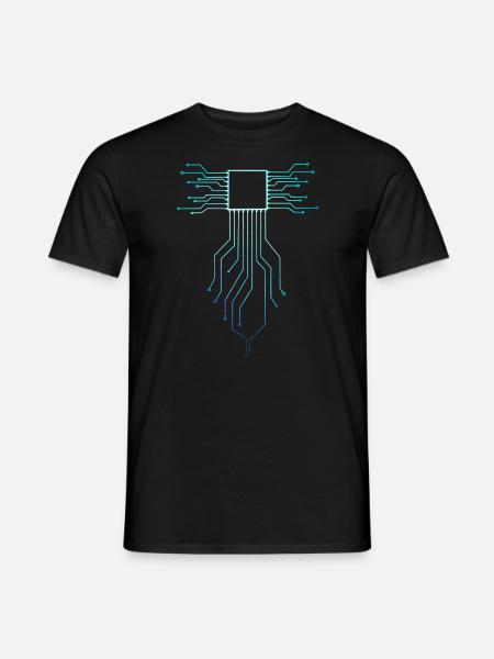 Circuit imprimé CPU - T-shirt homme - noir
