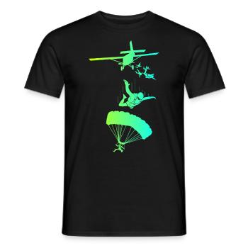 Fallschirmsprung Skydive - Männer T-Shirt - Schwarz - Vorne - AI Model Male 178 light (178cm)