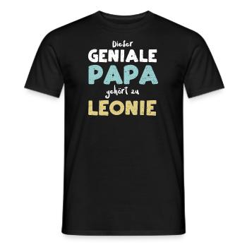 Dieser Geniale Papa Gehört Zu Le... - Männer T-Shirt - Schwarz - Vorne - AI Model Male 178 light (178cm)