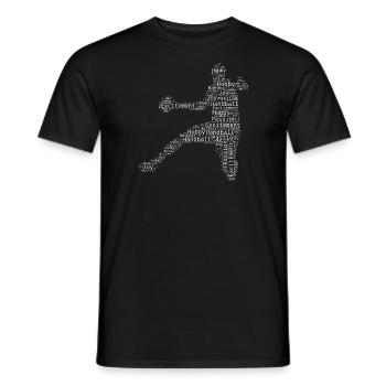 Handball Games Handball Women Handball Men - Men's T-Shirt - black - Front - AI Model Male 178 light (178cm)
