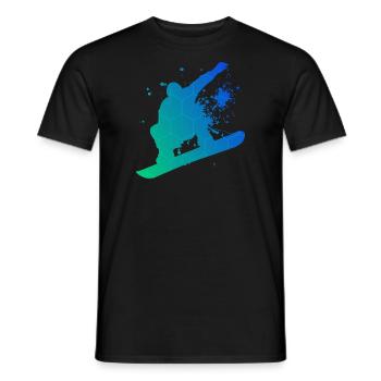 Snowboarder sports d'hiver snowboard snowboard - T-shirt homme - noir - Devant - AI Model Male 178 light (178cm)