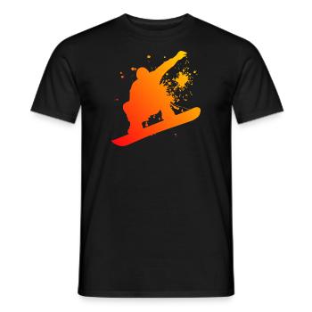 Mesdames sports d'hiver snowboard snowboard hommes - T-shirt homme - noir - Devant - AI Model Male 178 light (178cm)