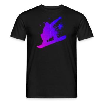 Sports d'hiver snowboard snowboarder hommes snowboard - T-shirt homme - noir - Devant - AI Model Male 178 light (178cm)