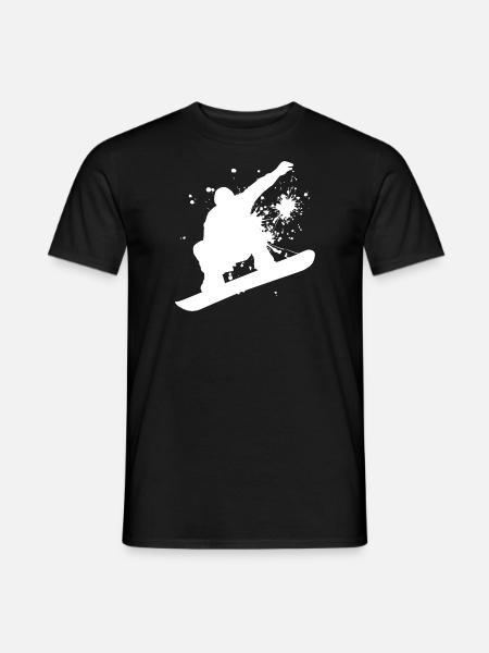 Herren Snowboarding Wintersport Snowboard Snowboar - Männer T-Shirt - Schwarz