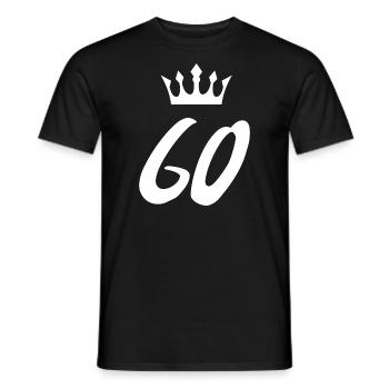 60 Number crown - Men's T-Shirt - black - Front - AI Model Male 178 light (178cm)