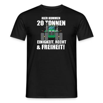 20 Tonnen Traktor Demo - Männer T-Shirt - Schwarz - Vorne - AI Model Male 178 light (178cm)