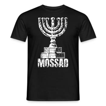 Mossad Israël Renseignement israélien Tel Aviv - T-shirt homme - noir - Devant - AI Model Male 178 light (178cm)