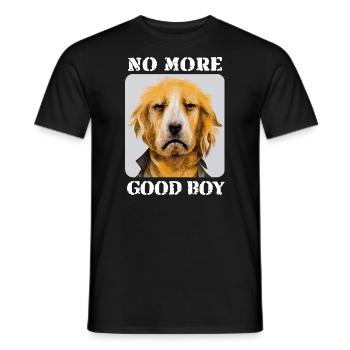 Golden Retriever No More Good Boy Lustig - Männer T-Shirt - Schwarz - Vorne - AI Model Male 178 light (178cm)