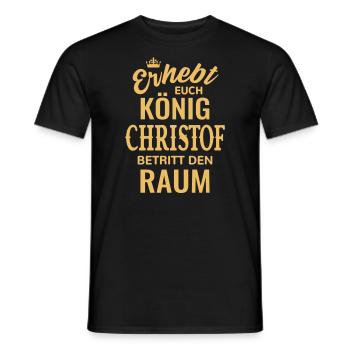 Name Christof Geschenk Geburtstag lustig König - Männer T-Shirt - Schwarz - Vorne - AI Model Male 178 light (178cm)