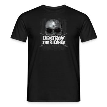 Destroy the Silence - Männer T-Shirt - Schwarz - Vorne - AI Model Male 178 light (178cm)