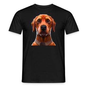 Rhodesian Ridgeback Dog - Rhodesian Ridgeback - T-shirt homme - noir - Devant - AI Model Male 178 light (178cm)
