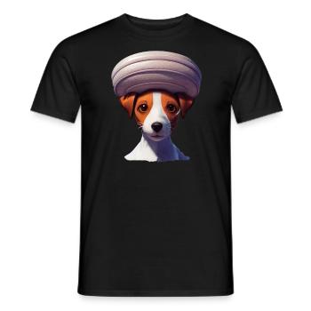 Jack Russell Terrier - Männer T-Shirt - Schwarz - Vorne - AI Model Male 178 light (178cm)