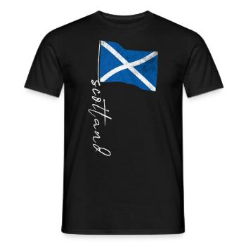 Schottland Flagge - Männer T-Shirt - Schwarz - Vorne - AI Model Male 178 light (178cm)