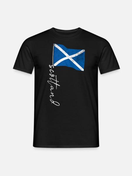 Flag of Scotland - Men's T-Shirt - black