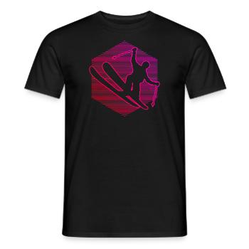 Freestyle Ski Ski Jumping Damen Slopestyle - Männer T-Shirt - Schwarz - Vorne - AI Model Male 178 light (178cm)