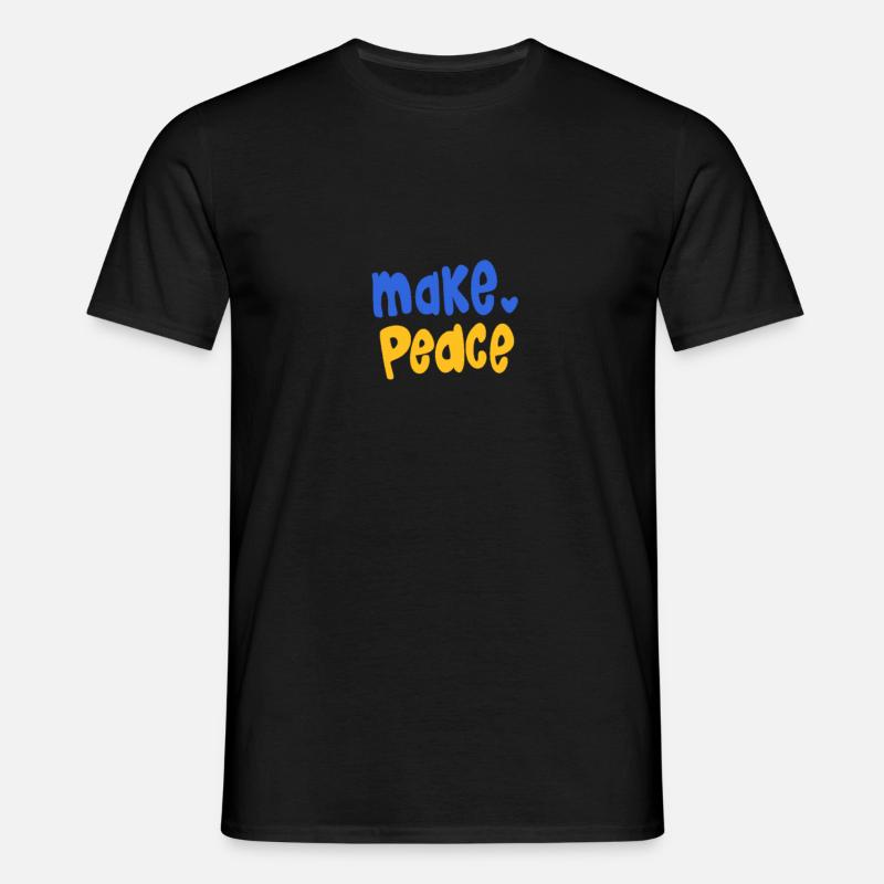 MAKE PEACE💙 - Männer T-Shirt - Schwarz