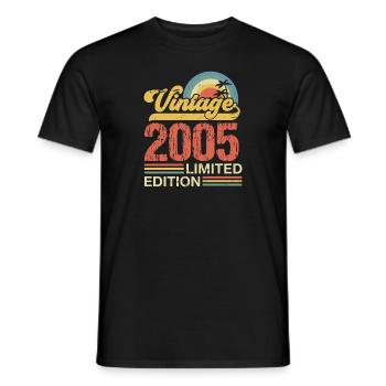 Limited Edition 2005 Birthday Year 2005 - Men's T-Shirt - black - Front - AI Model Male 178 light (178cm)