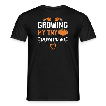 Growing My Tiny Pumpkin - Pumpkin - Men's T-Shirt - black - Front - AI Model Male 178 light (178cm)