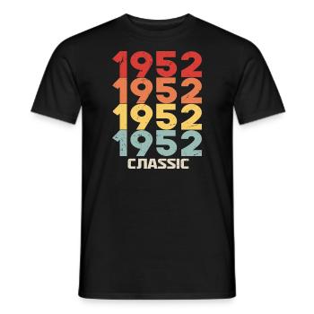 1952 Jubiläum im klassischen Vintage-Stil 1952 - Männer T-Shirt - Schwarz - Vorne - AI Model Male 178 light (178cm)
