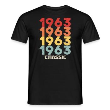 1963 Jubiläum im klassischen Vintage-Stil 1963 - Männer T-Shirt - Schwarz - Vorne - AI Model Male 178 light (178cm)