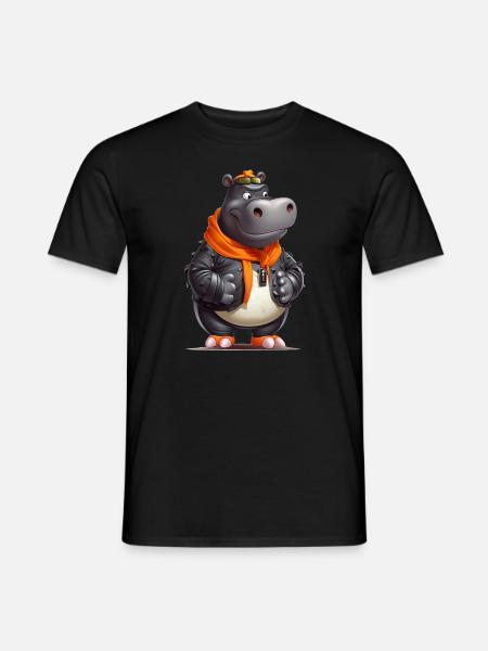 HIP HOP "HIPPO" - Men's T-Shirt - black