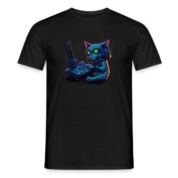 GAMING DESING I GAMER I ZOCKER - Männer T-Shirt - Schwarz - Vorne - AI Model Male 178 light (178cm)