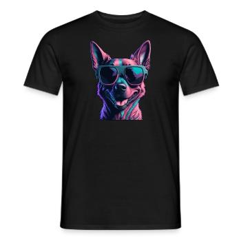 LUSTIGES HUNDE DESIGN I HUNDELIEBHABER - Männer T-Shirt - Schwarz - Vorne - AI Model Male 178 light (178cm)