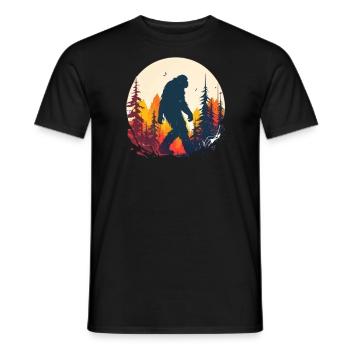 Sasquatch Mythos Yeti Geschenk Buntes Bigfoot - Männer T-Shirt - Schwarz - Vorne - AI Model Male 178 light (178cm)