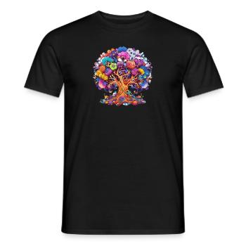TREE OF LIFE - Men's T-Shirt - black - Front - AI Model Male 178 light (178cm)