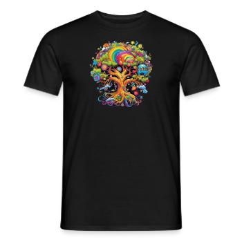 ZEN-BAUM DES LEBENS - Männer T-Shirt - Schwarz - Vorne - AI Model Male 178 light (178cm)
