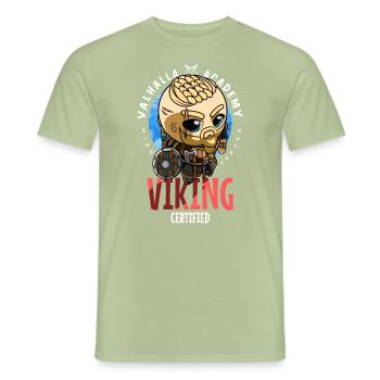 Viking certified - Guerrier - T-shirt homme - vert sauge - Devant - AI Model Male 178 light (178cm)
