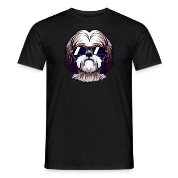 Shih Tzu The Gent - Men's T-Shirt - black - Front - AI Model Male 178 light (178cm)