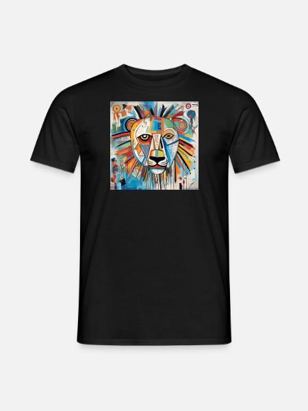 LION STREET ART - Men's T-Shirt - black
