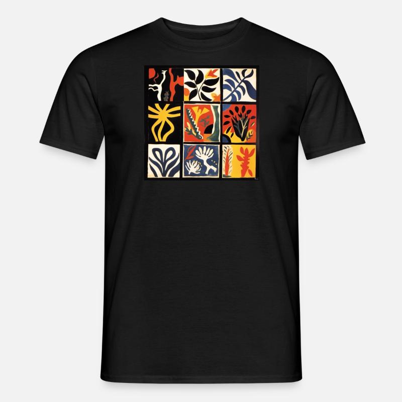 ZEITGENÖSSISCHER BLUMENSTRAUSS - Männer T-Shirt - Schwarz