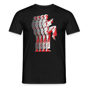 Koreanischer Kampfsport Taekwondo - Männer T-Shirt - Schwarz - Vorne - AI Model Male 178 light (178cm)
