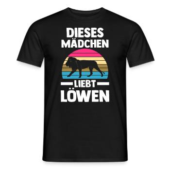 Löwe Löwen - Männer T-Shirt - Schwarz - Vorne - AI Model Male 178 light (178cm)