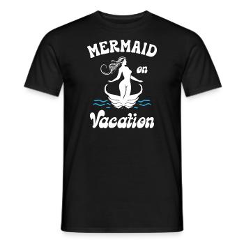 Mermaid on Vacation - Männer T-Shirt - Schwarz - Vorne - AI Model Male 178 light (178cm)